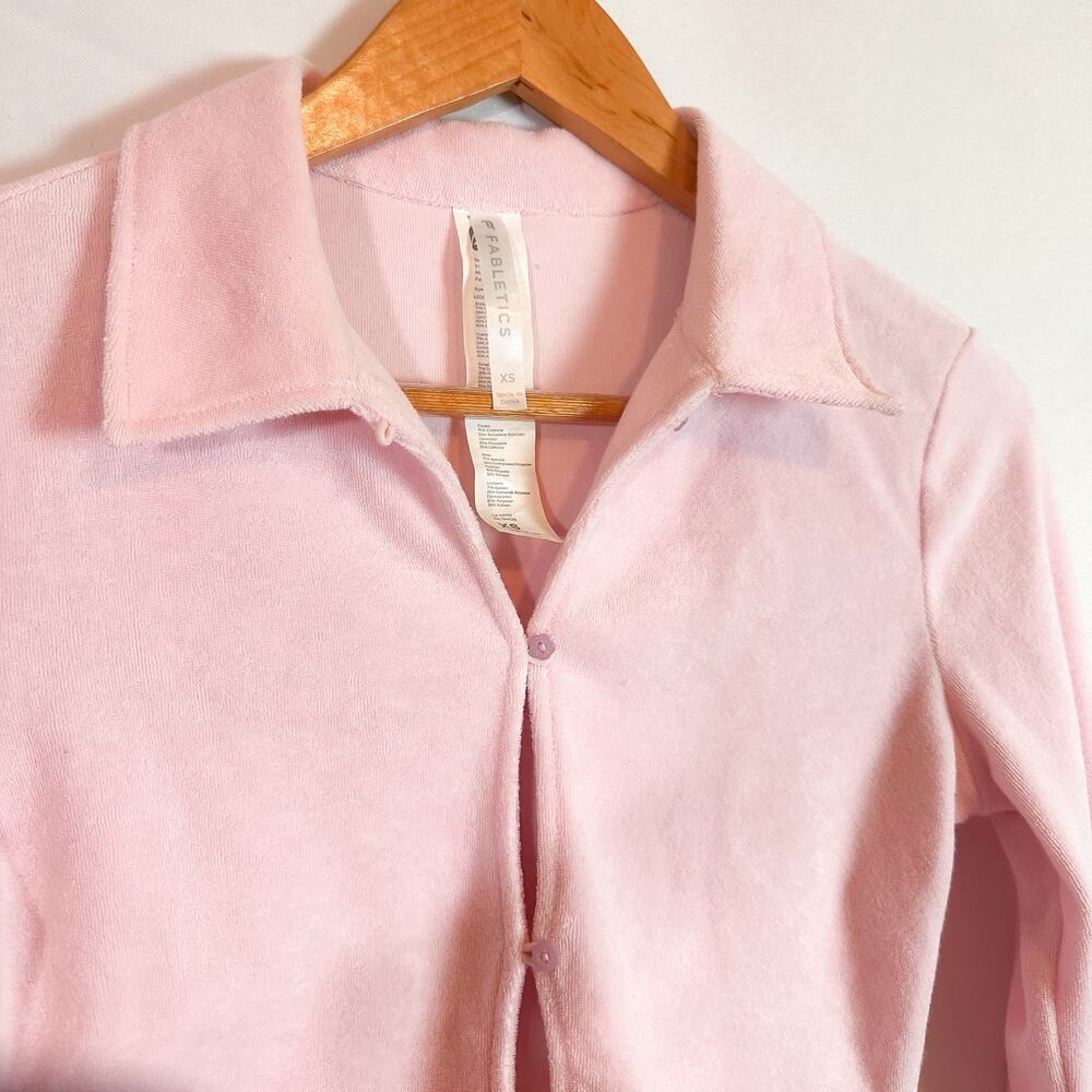 3 FOR $35! 📦 FABLETICS NWOT Vanessa Hudgens Pink Polo Long-Sleeve Top Sz… - Picture 3 of 5